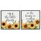 Stupell Industries Enjoy Motivational Sunflowers 2pc Framed Giclee Set By Kim Allen